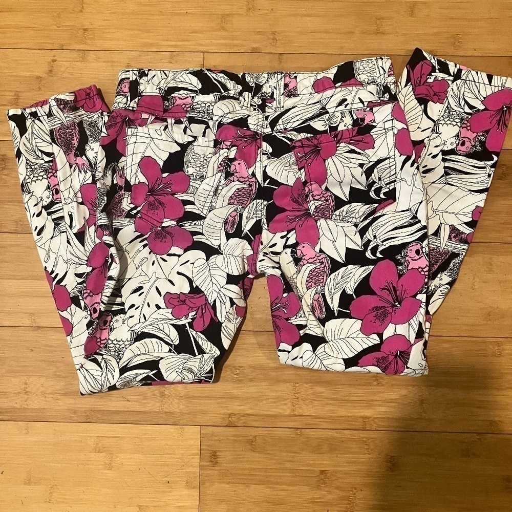 Tori Richard Tropical Floral skinny pants - Picture 3 of 5